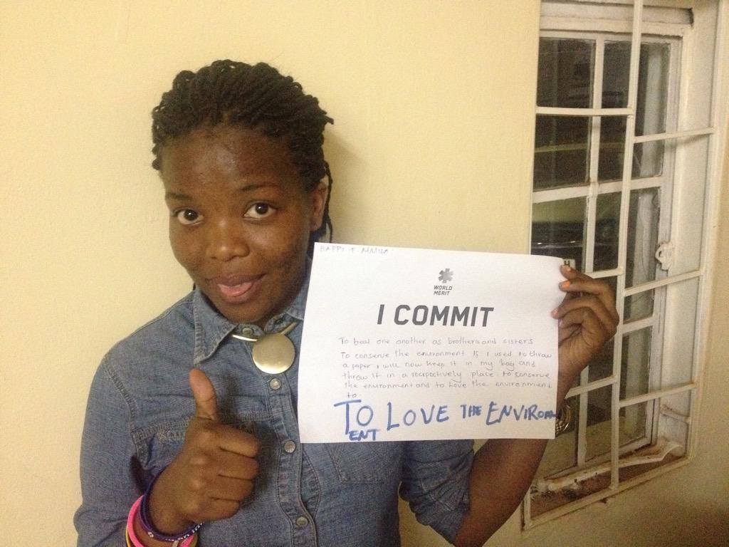 WorldMeritUG's tweet image. Taking the #ICommit Pledge #WorldMerit15