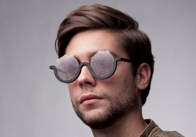 FastCoDesign's tweet photo. Look: A pair of sunglasses that simulate LSD hallucinations: http://t.co/pmX5VLhFpW http://t.co/5KFgl7QvfG