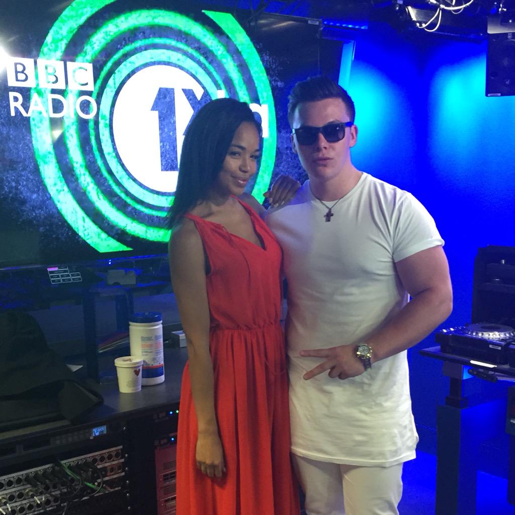 1Xtra's tweet photo. Prankster @jackjonestv is co hosting with @DJSarahJane today and causing havoc around the studio 🙈😂 http://t.co/DtYrUFPAvC