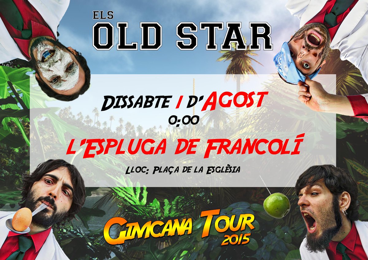 ElsOldStar's tweet photo. I aquest Dissabte #GimcanaTour2015 a l'#EsplugaDeFrancolí !! 
Us hi esperem un any mes!! http://t.co/jJwRF7srL0