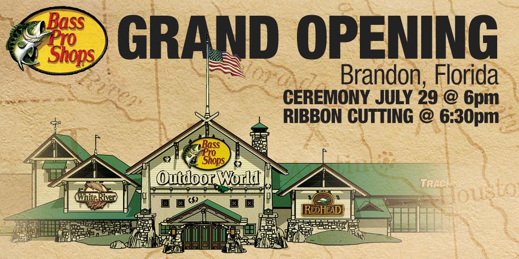 BassProShops's tweet image. Our #Tampa, FL store's Grand Opening is this evening, come check it out!! basspro.com/Brandon