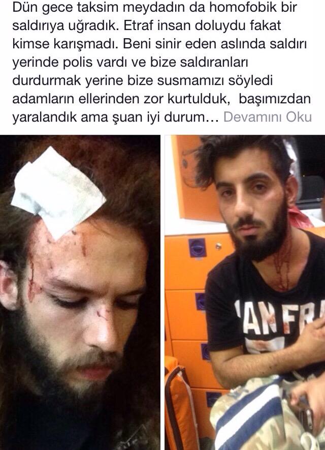 lgbtnewsturkey's tweet photo. Dün gece Taksim Meydanı'nda yaşanan homofobik saldırıyı ve polis gücünü ifşa ediyoruz! @lambda_istanbul @KaosGL http://t.co/SbsofS1ixw