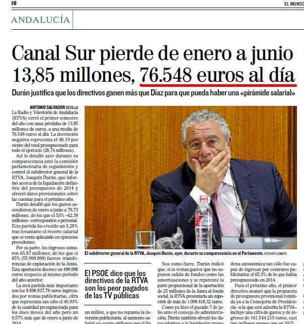 jubroberg's tweet photo. En Andalucía tenemos que aguantarnos con menos camas en Hospitales, pero la TV deficitaria no se CIERRA,👏👏👏👏👏INAUDITO http://t.co/qcfw1esxVx