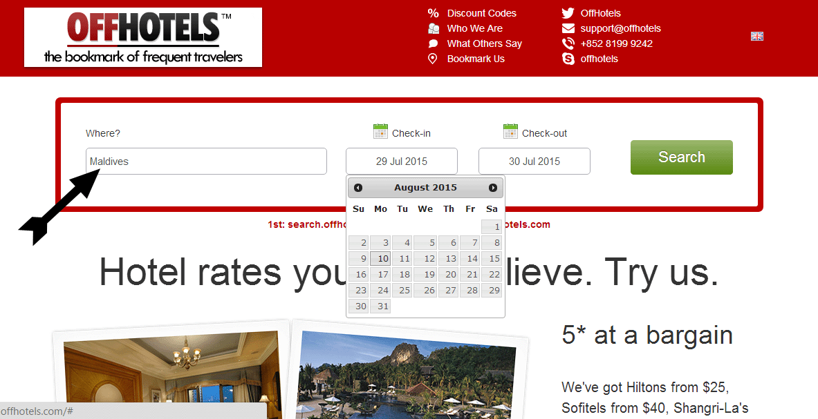 OffHotels's tweet photo. Our non-mobile search box is now one of the simplest, fastest &amp; best in the industry. Try it: http://t.co/ZMeXuim9UK http://t.co/DP4fd19B28