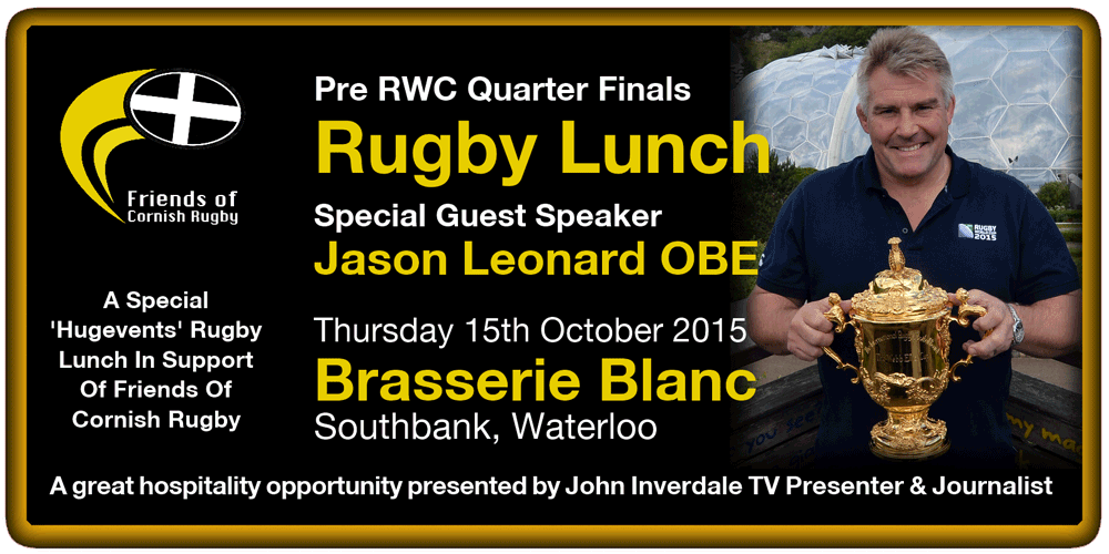 FOCRKernow's tweet photo. FOCR Rugby Lunch #London
With @JasonLeonard_1 + @John_Inverdale
Brasserie Blanc
Thurs Oct 15
http://t.co/peFN2bFpyn http://t.co/ZHr9WoHpqU