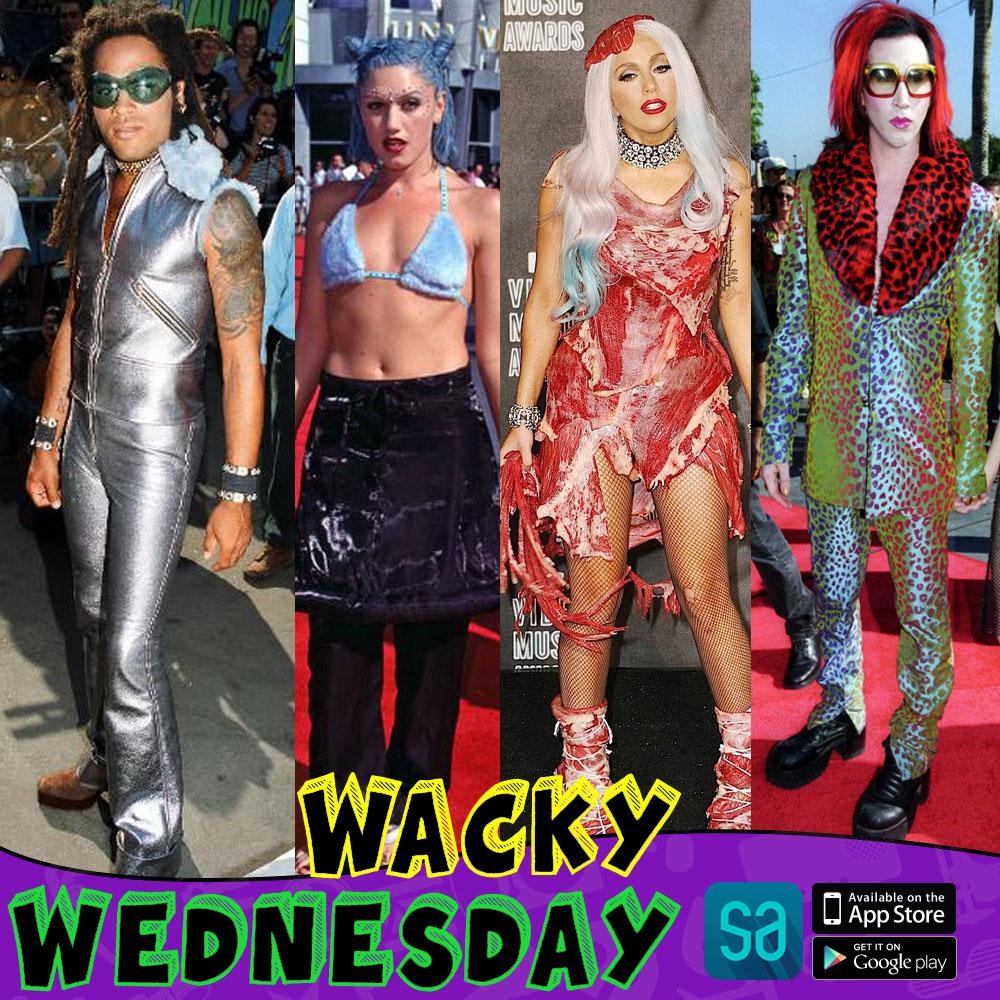 Saloote's tweet photo. Who remembers these #Wacky #VMA #looks? Which look is the wackiest ? #Saloote #WackyWednesday http://t.co/cxbK2DwGRL
