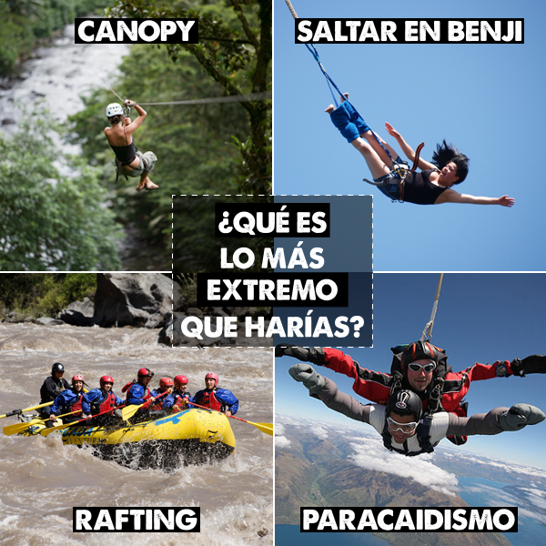 JanSportCL's tweet photo. Nuestra #PreguntaDeLaSemana se puso aventurera y quiere saber, ¿Qué es lo más extremo que harías? #MiJanSport http://t.co/HAAGGgJxbi