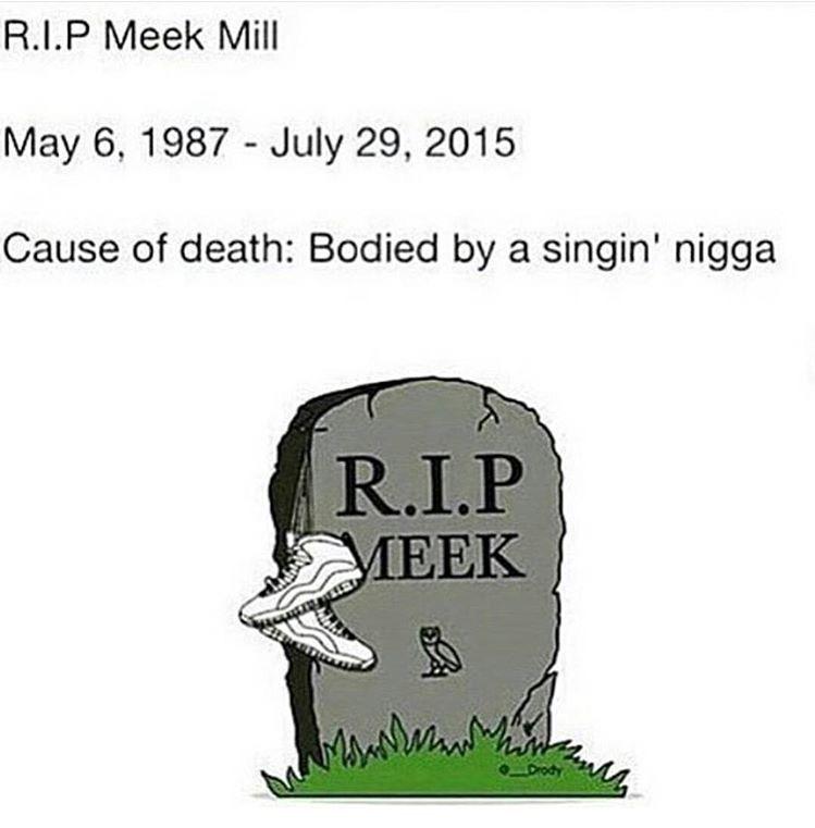 ThatGyalAlex's tweet photo. "@jadoreamanda_: he was so young. π’ #BackToBack #RIPMeekMill http://t.co/GXcdvKRXbf" #drakebacktoback