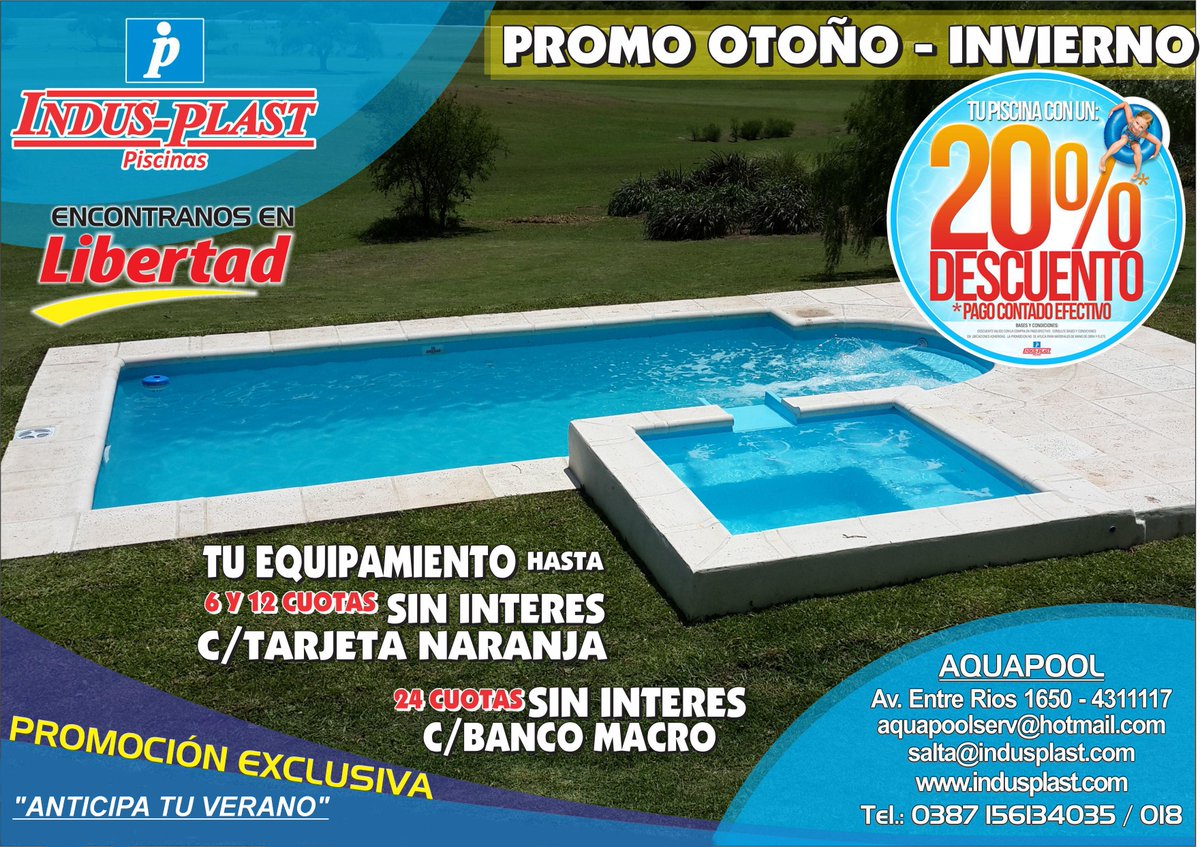 IndusPlastSla's tweet photo. Este verano disfrutá de tu piscina en tu hogar con nuestras #Promos! Aprovechá las opciones pensadas para vos ! ! ! http://t.co/hUmjefHoqi