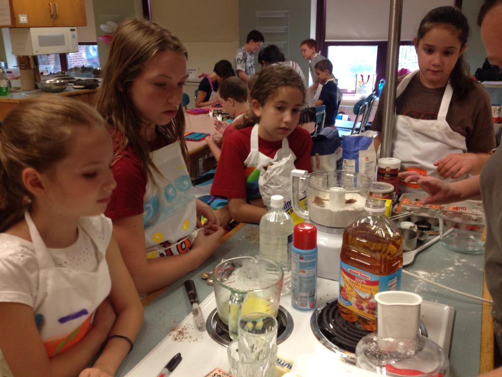 APSSummerFun's tweet image. Making cannoli bites and painting aprons in Tasty Pastry