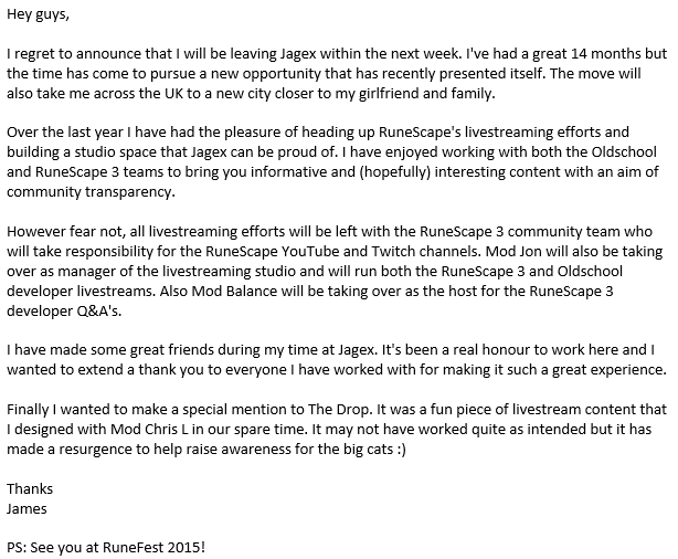 Jagex_James's tweet photo. Too many characters so the image contains my words. http://t.co/xTjFHjd0As