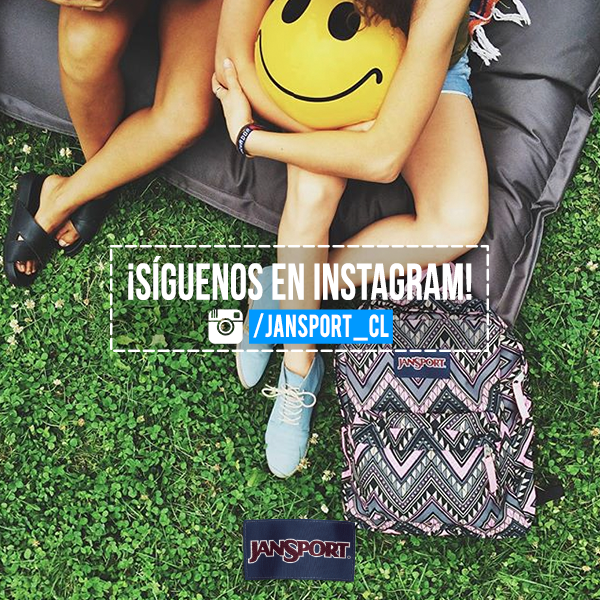 JanSportCL's tweet photo. Búscanos en instagram como @jansport_cl y sigamos compartiendo todo el estilo y la diversión! #MiJanSport http://t.co/9a550Qiymw