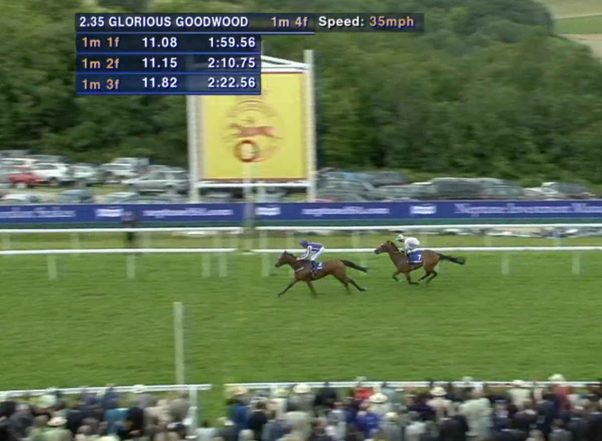 RacingTV's tweet photo. Highland Reel justifies 7-4 favouritism to hand Aidan O'Brien his 2nd #GordonStakes win after Yellowstone (2007) #QGF http://t.co/Zi2X4vG1cX