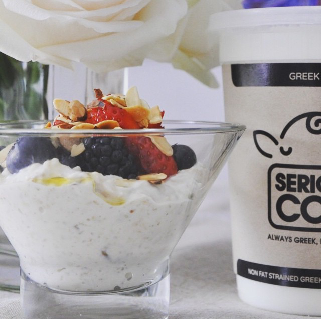 serious_cow's tweet photo. Superfood inspired! #birchermuesli made with @serious_cow #greekyogurt. This breakfast bowl is an instant keeper. http://t.co/hLkXueHi73