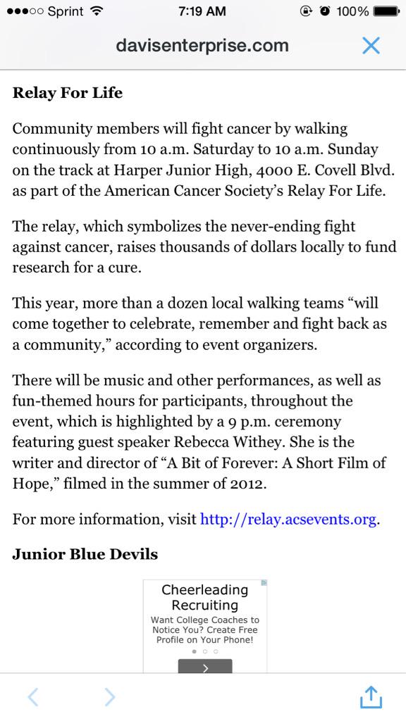 WalkClock's tweet image. 4 days until Relay 2015!