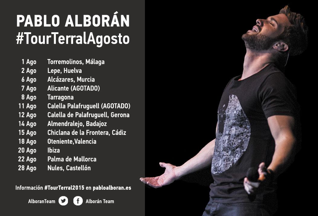 AlboranTeam's tweet photo. 📝 Toma nota y no te pierdas los próximos meses a @pabloalboran con #TourTerral2015. Entradas 👉 http://t.co/HmB6VmYc4v http://t.co/xfXGOcQJlR