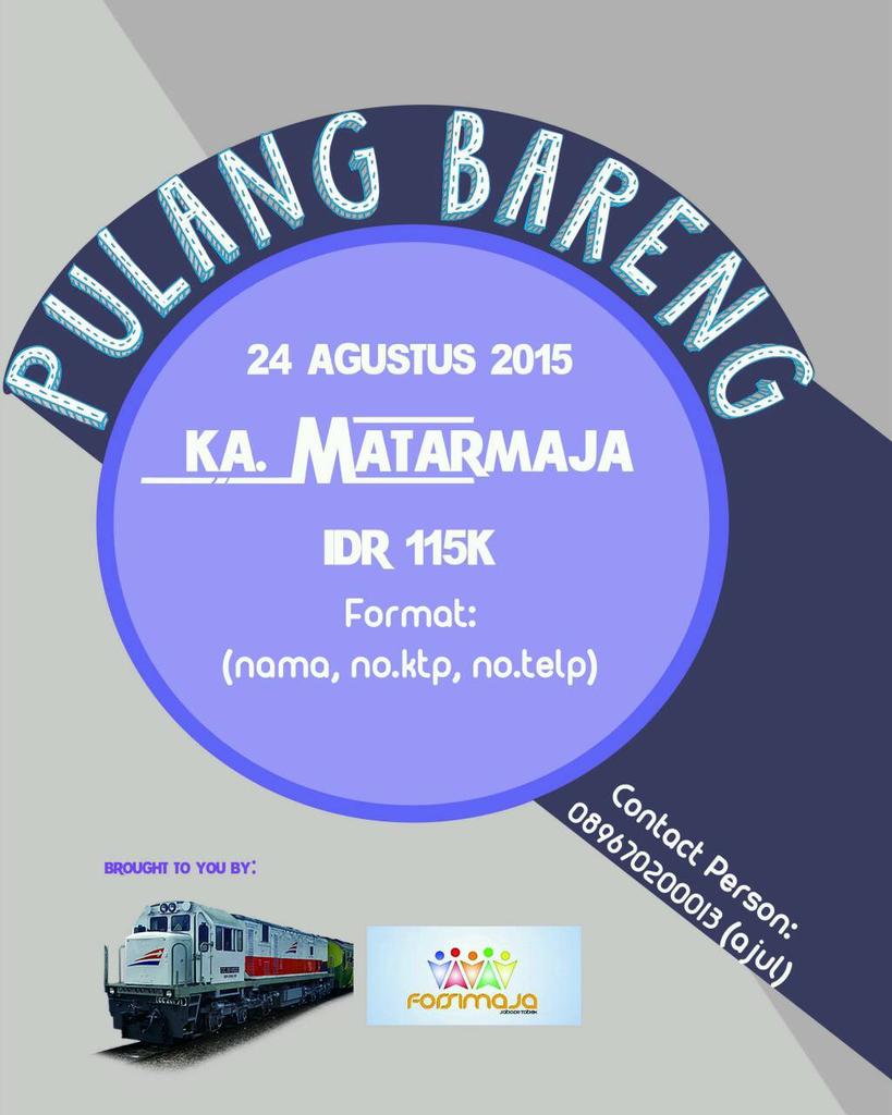 Met malem mentemen, ayo ikut pulang bareng forsimaja, untuk lebih jelasnya hubungi CP nya langsung ya😊