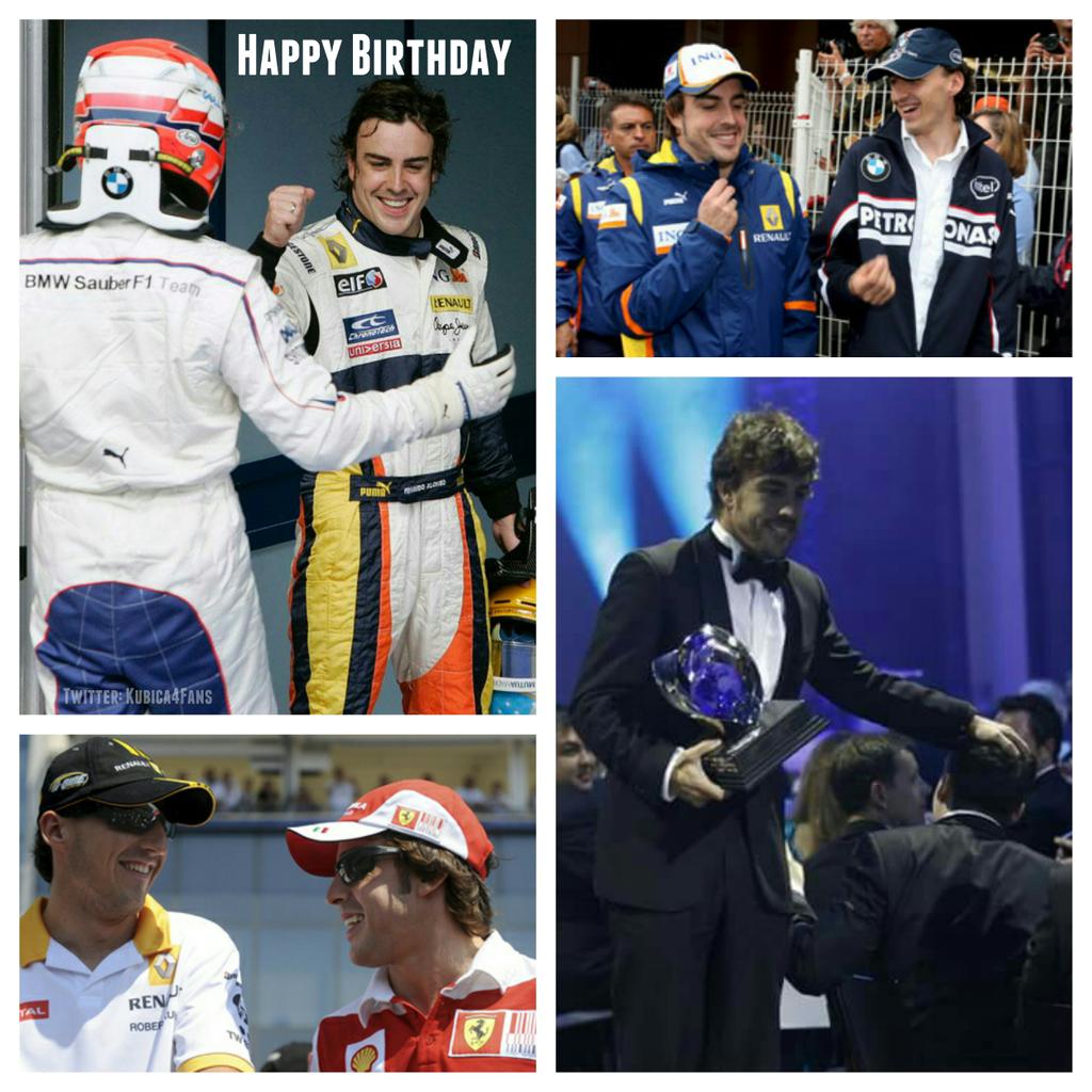 Robert Kubica - Happy Birthday Fernando Alonso     