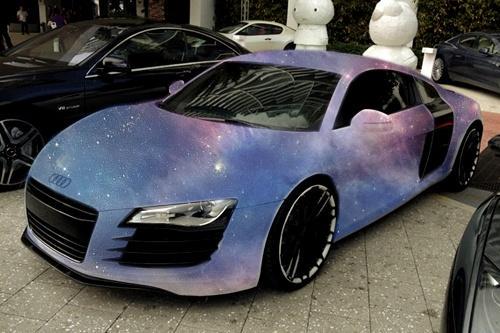 Galaxy paint job on the Audi 😍🌌