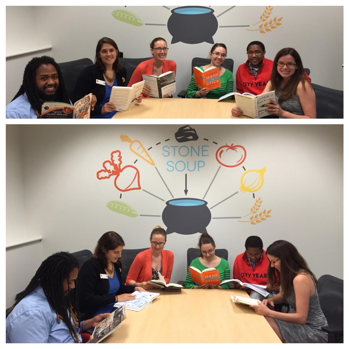 jjacee's tweet photo. Took time to #ReadWhereYouAre today @CityYear Headquarters with @mschmals @tigeradmits @lightningtea @alexeverywhere http://t.co/QOJmJl6Yml