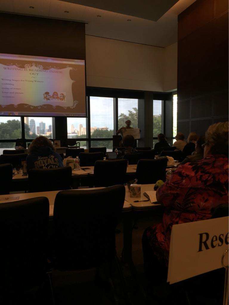 ldwh40's tweet photo. Stacie Moore leading a writing workshop at the Federal Reserve Bank #csd4edu  #bvbobcats http://t.co/HSHFZBbYW1