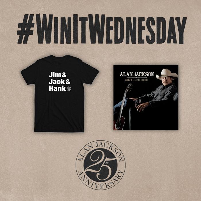 OfficialJackson's tweet photo. RETWEET to win a copy of Angels and Alcohol & an awesome Alan Jackson shirt to celebrate the album! #WinItWednesday http://t.co/BItwjip9zl