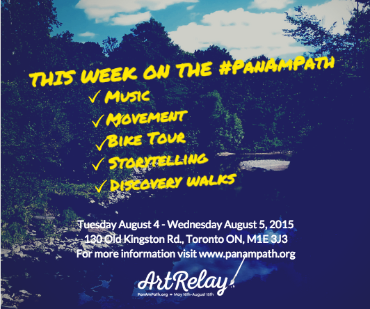 akimboart's tweet image. Tues / Wed celebrate the #PanAmPath w @UTSC at an interactive art installation. akimbo.ca/84628 #TO2015