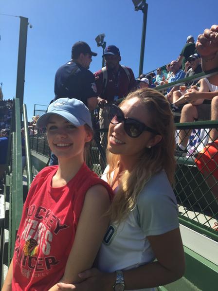 Zyszkowski's tweet photo. Lili Z &amp; Melisa Y cheering the Cubbies at #wrigleyfield http://t.co/LjVCZDlSdc