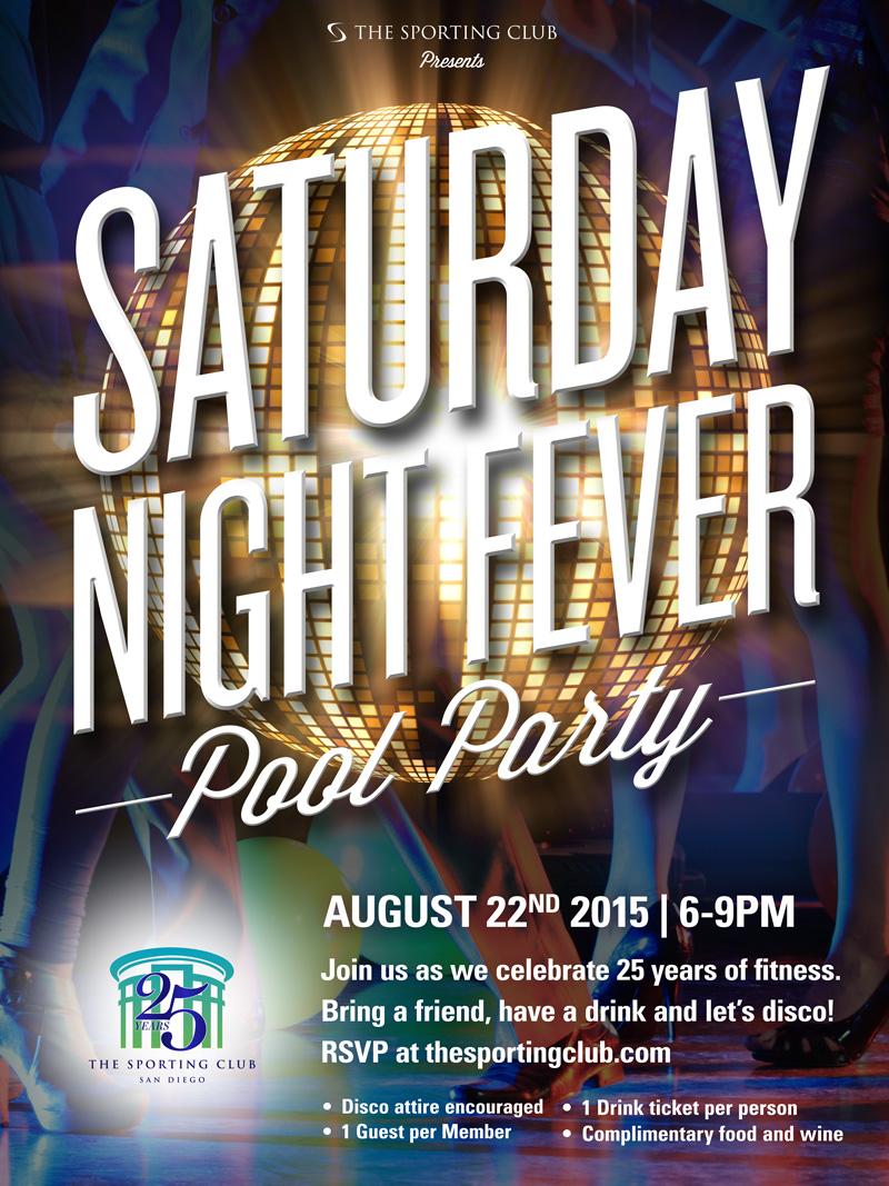 TheSportingClub's tweet image. Celebrate our 25th Anniversary at our Saturday Night Fever Pool Party, August 22 6-9pm RSVP at goo.gl/91iBfe