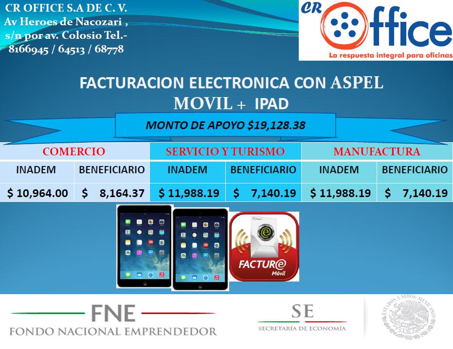 Paquete de facturación móvil con iPad´s