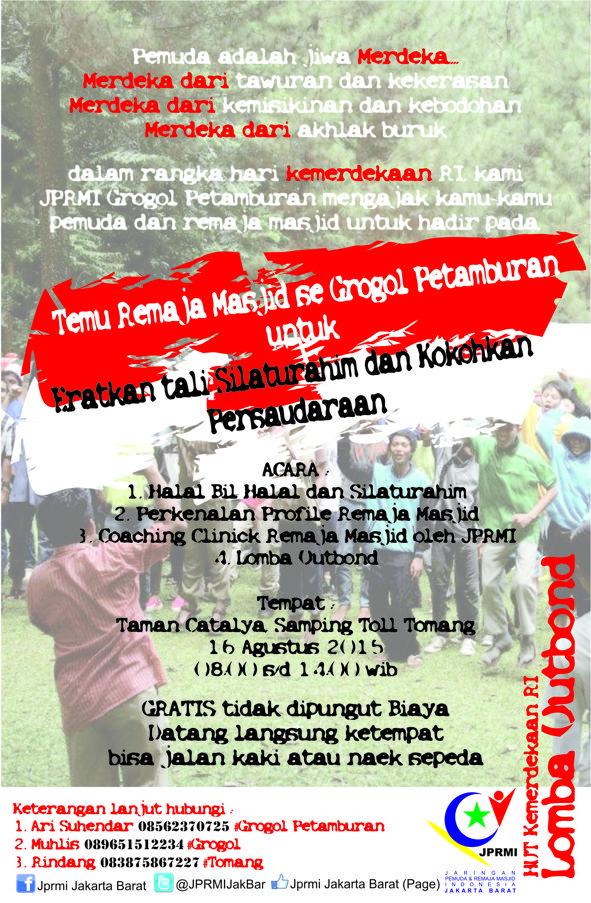 Bantu Publikasi : Famplet Kegiatan JPRMI Korca Grogol Petamburan, semoga sukses acaranya