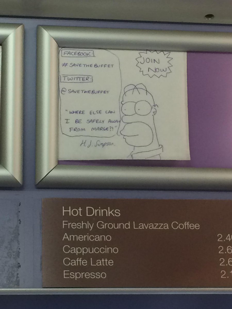 itsmeimhere's tweet photo. @savethebuffet #savehomer #savethebuffet Save the @FGW buffet!!!! http://t.co/k01VRhcqYQ