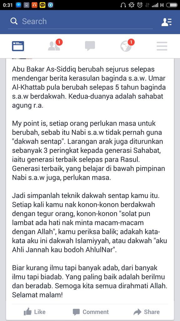 tumbukrusuk's tweet photo. Aku malas nak type balik, so aku screenshot je. Khas buat mereka yang suka bagi "dakwah sentap". Terima kasih. http://t.co/JtM2csFH2x