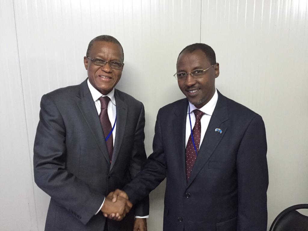 Great meeting the newly inaugurated President of Galmudug, Abdikarim Hussein Guled at the sidelines of #HLPF2015