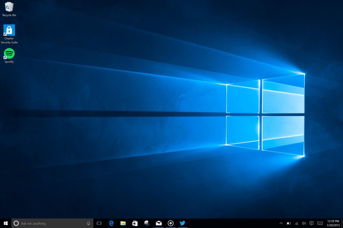 David_Pace_Jr's tweet image. For those who are playing the waiting game to get #Windows10 , here is the new desktop! #windows10launch