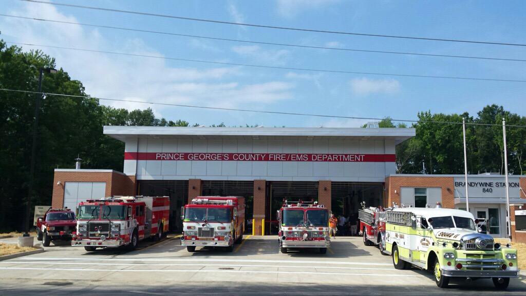 PG_CTE's tweet photo. Ribbon cutting ceremony for the Brandywine Fire Station.  @pgcps HS cadets will train here. http://t.co/baacpEdaGB