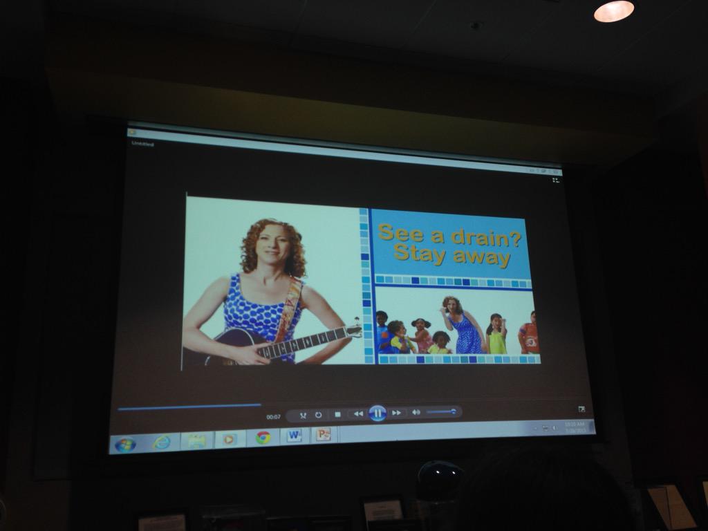 poolsafely's tweet photo. We're excited to share @LaurieBerkner's #PoolSafelySong at today's event! #BeH2OAware http://t.co/dFw2Owo7x5
