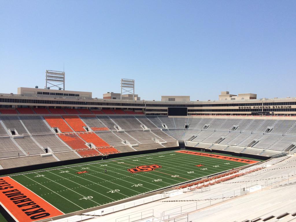 JasonMcEndoo's tweet photo. RT if you can't wait to be back in @boonepickens stadium for the start of the 2015 @CowboyFB season!! #CowboyUp http://t.co/qW68oesB8X