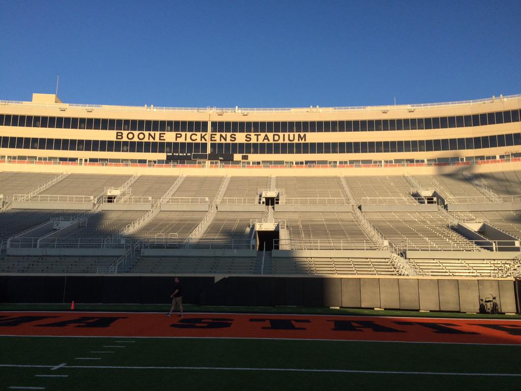 JasonMcEndoo's tweet photo. RT if you can't wait to be back in @boonepickens stadium for the start of the 2015 @CowboyFB season!! #CowboyUp http://t.co/qW68oesB8X