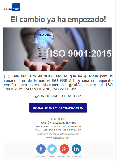 sgisogroup's tweet photo. ¡El Cambio ya ha Empezado! ISO 9001:2015 http://t.co/PjdUhCuBEI