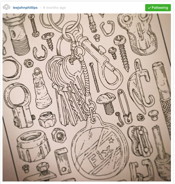 iFixit's tweet photo. Artist to draw every single item in late grandfather's tool shed as memorial. #theshedproject http://t.co/IBFh7aN5xy http://t.co/4GiuQ0DZII