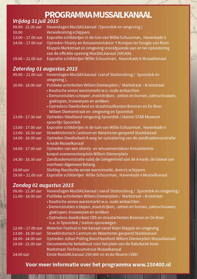 Nog geen plannen voor het weekend? Kom naar MusSAILkanaal. #MusSAILkanaal