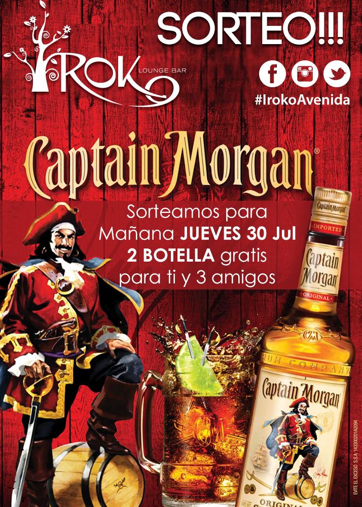 IrokoAvenida's tweet photo. 3,2,1...¡¡SORTEOOOO de 2 BOTELLAS de @CaptainMorgan!! Para que la disfrute mañana JUEVES 30 Julio ¡Haz RT! http://t.co/bEjWOohSxu