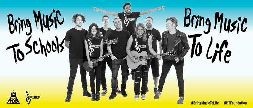 MusicforGoodTV's tweet photo. .@falloutboy is teaming up with @HotTopic for the #BringMusictoLife campaign: http://t.co/bIoXbCv7C2 #HTFoundation http://t.co/1Bm2uoXrPh