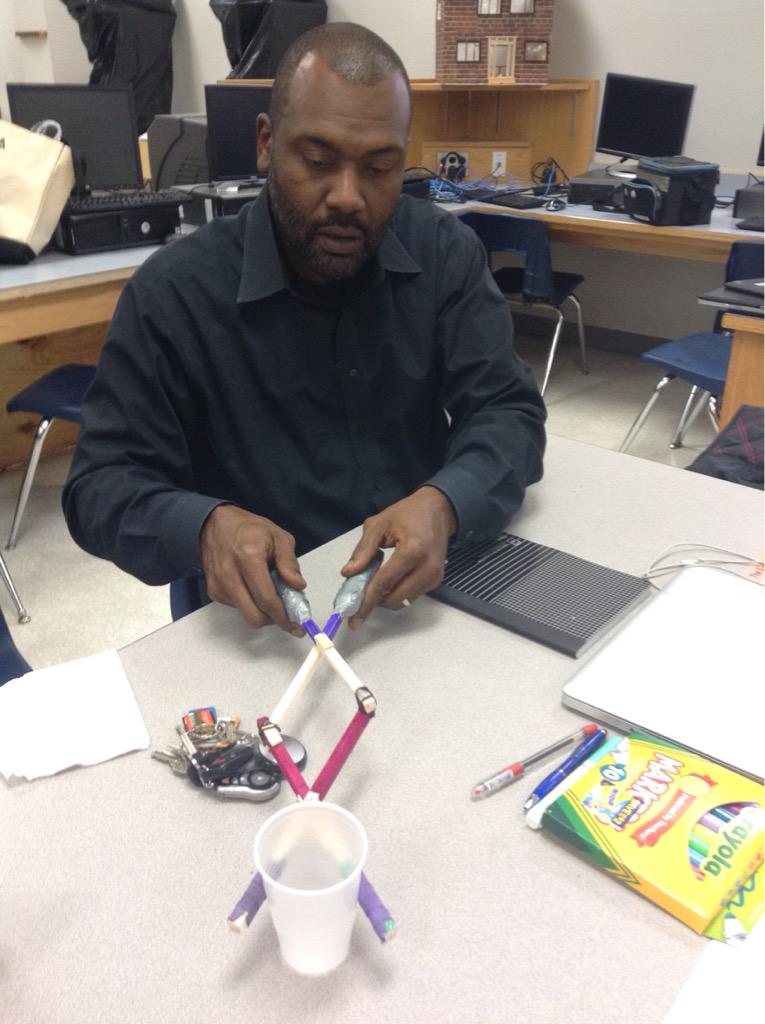 PG_CTE's tweet photo. Week 2 - Technological Design training. Teachers design a "handy grabber" to be used at children's hospital. http://t.co/jYRyXUj7te