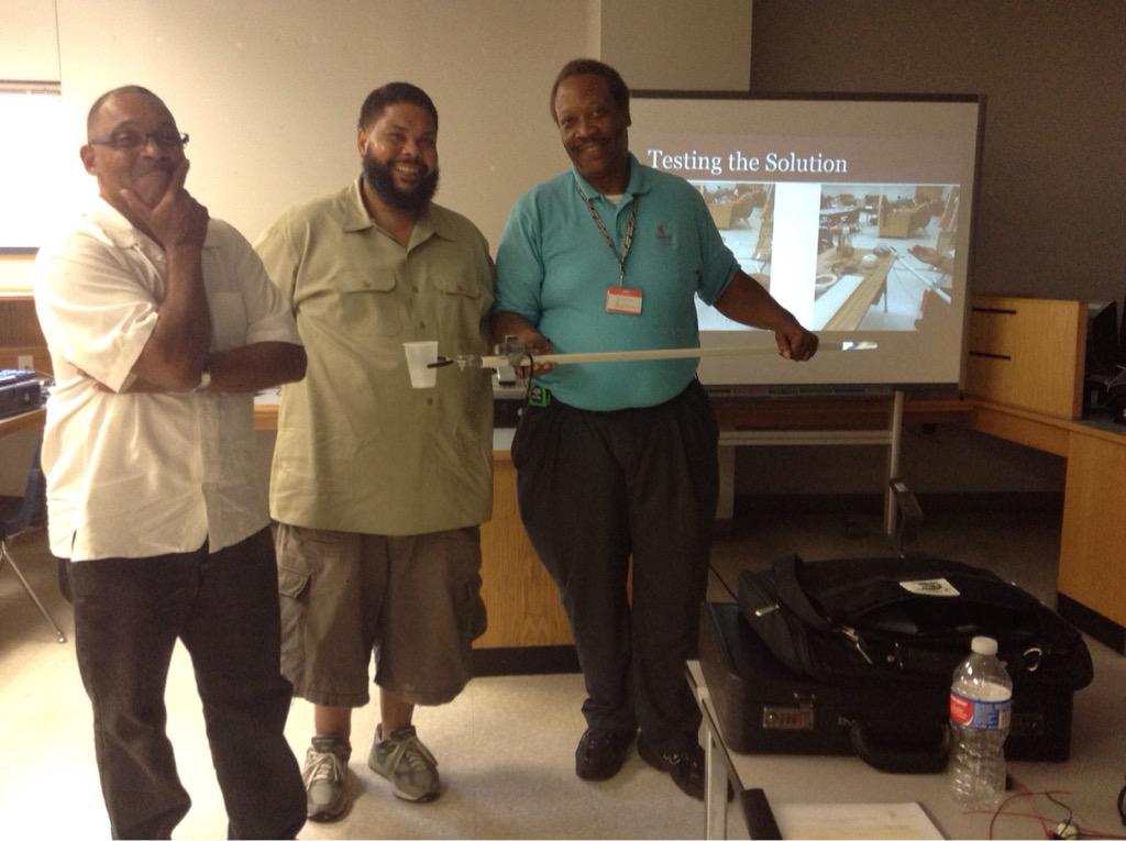 PG_CTE's tweet photo. Week 2 - Technological Design training. Teachers design a "handy grabber" to be used at children's hospital. http://t.co/jYRyXUj7te