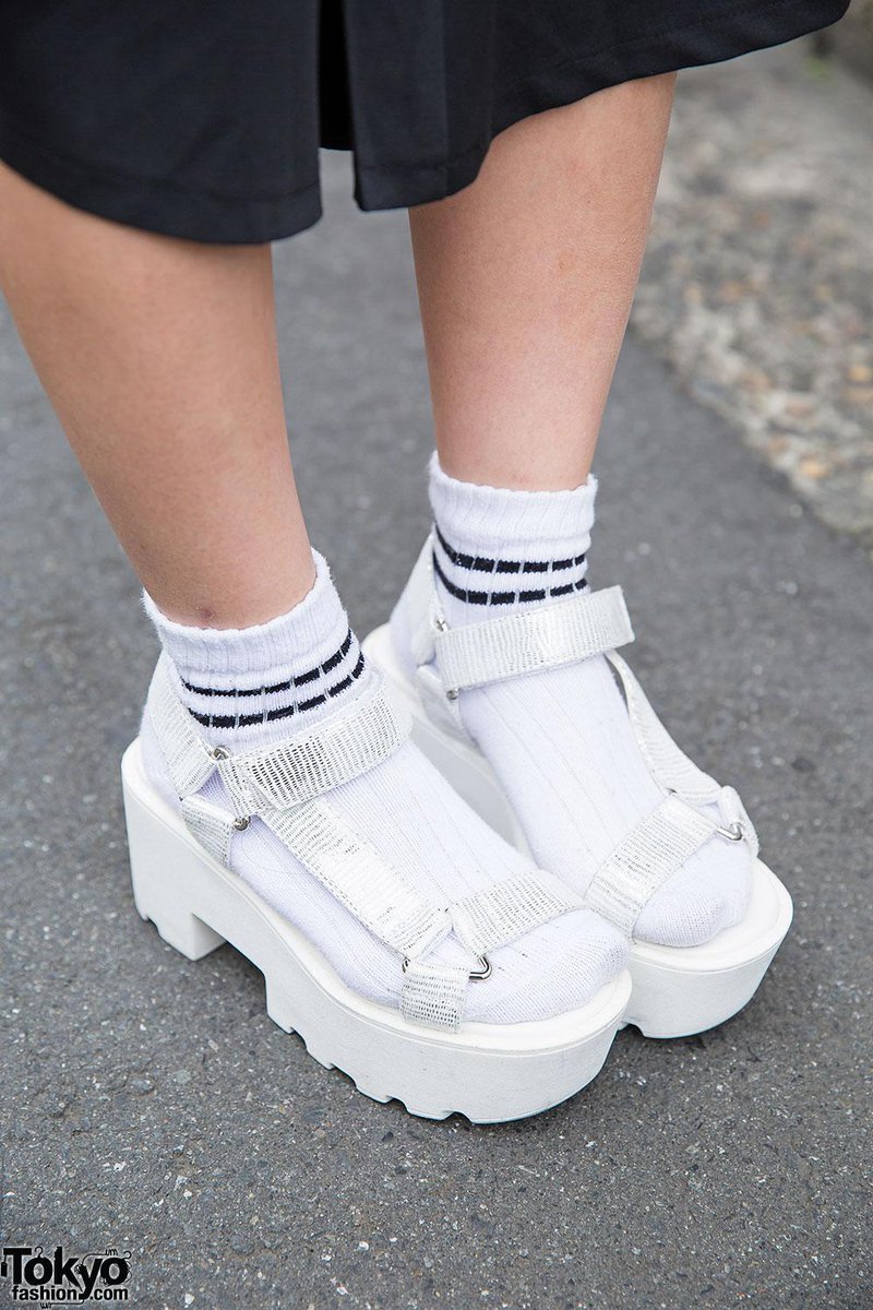 platform sandals with socks