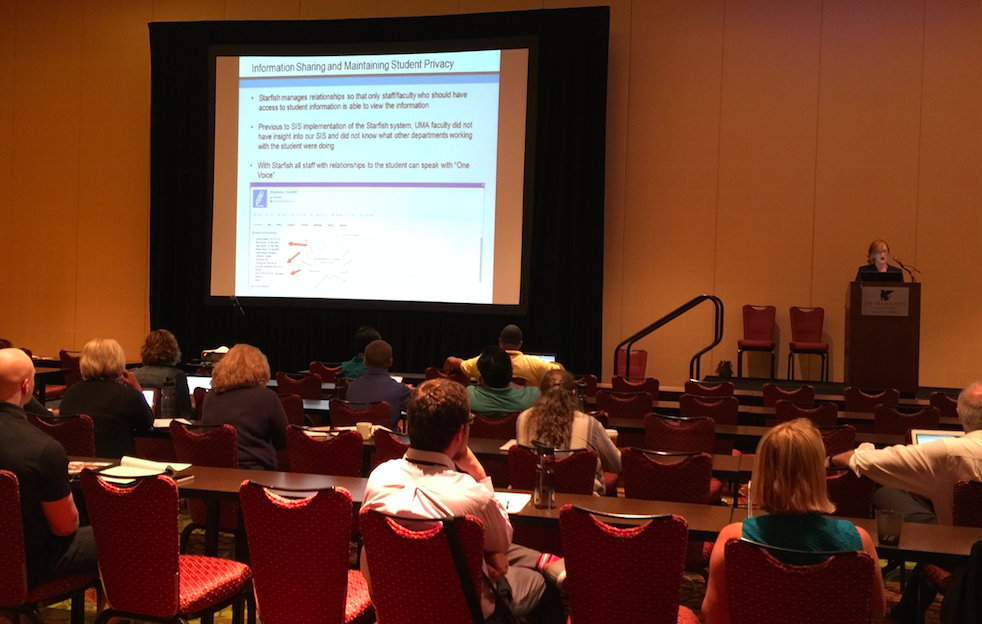 annarice50's tweet photo. .@AndrinaMusser shares techniques for engaging faculty in student success  with @Starfish360 at HU #HU2015 http://t.co/Mlp452SWpC