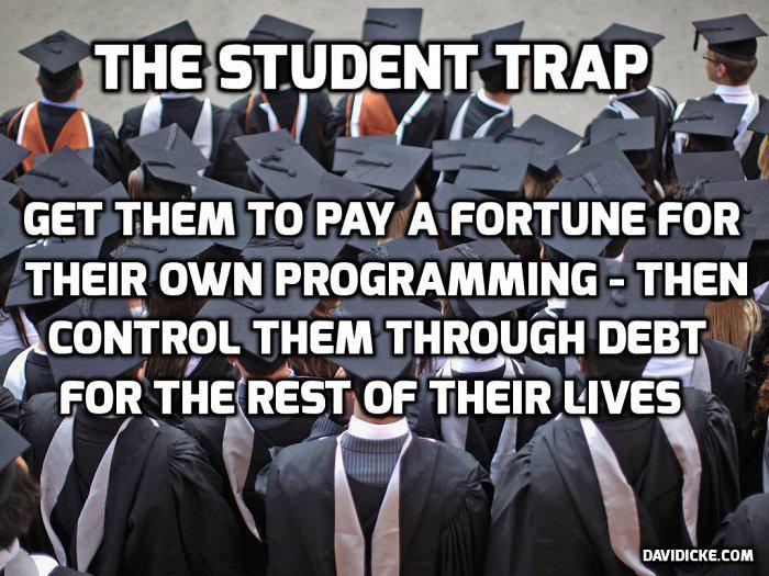 davidicke's tweet photo. One In Eight Americans Burdened By Student Loan Debt, Including 700,000 Seniors: http://t.co/0293NteUG5 http://t.co/zx0P02PNKV