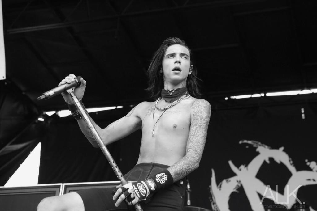 journeys's tweet photo. Black Veil Brides are playing right in front of our tent right now! http://t.co/ZlLatgqQuz